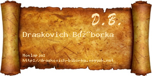 Draskovich Bíborka névjegykártya